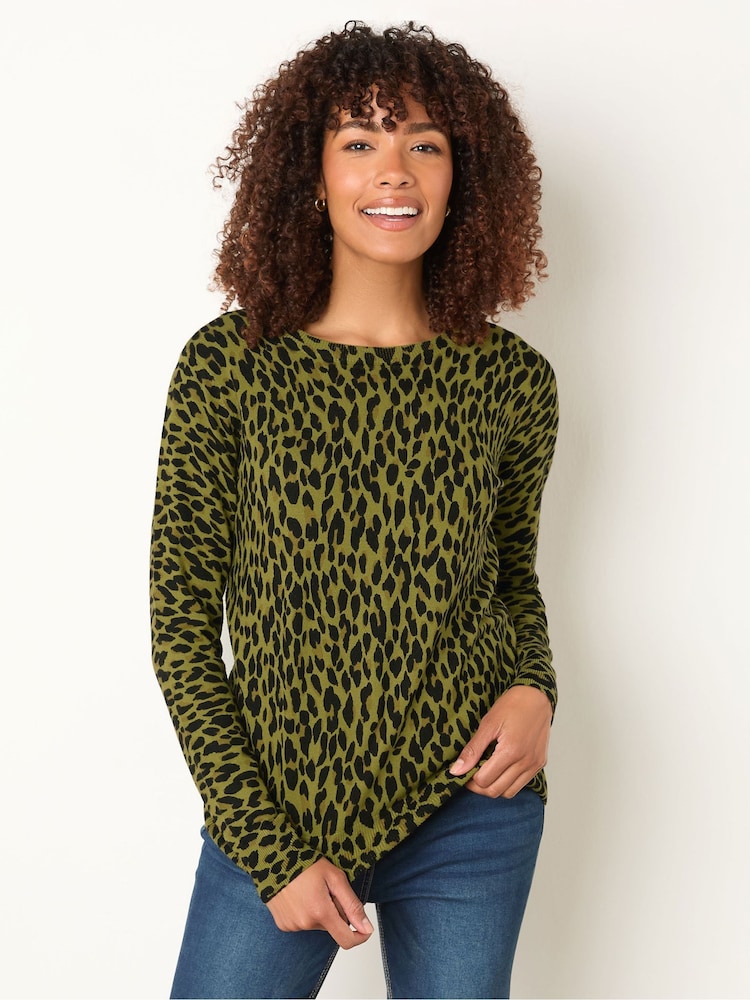 M&Co Green Crew Neck Jumper - Image 1 of 5