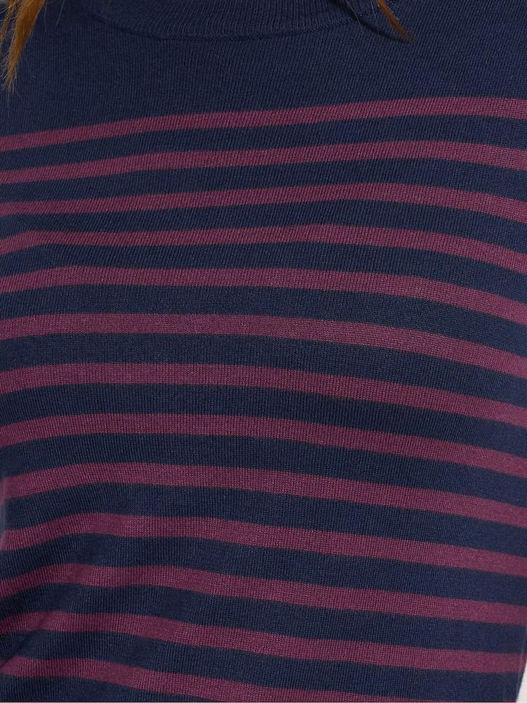 M&Co Blue Stripe Crew Neck Jumper - Image 5 of 5 M&Co Blue Stripe Crew Neck Jumper - Image 5 of 5
