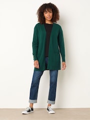 M&Co Green Button Detail Midi Length Cardigan - Image 2 of 5
