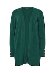 M&Co Green Button Detail Midi Length Cardigan - Image 5 of 5