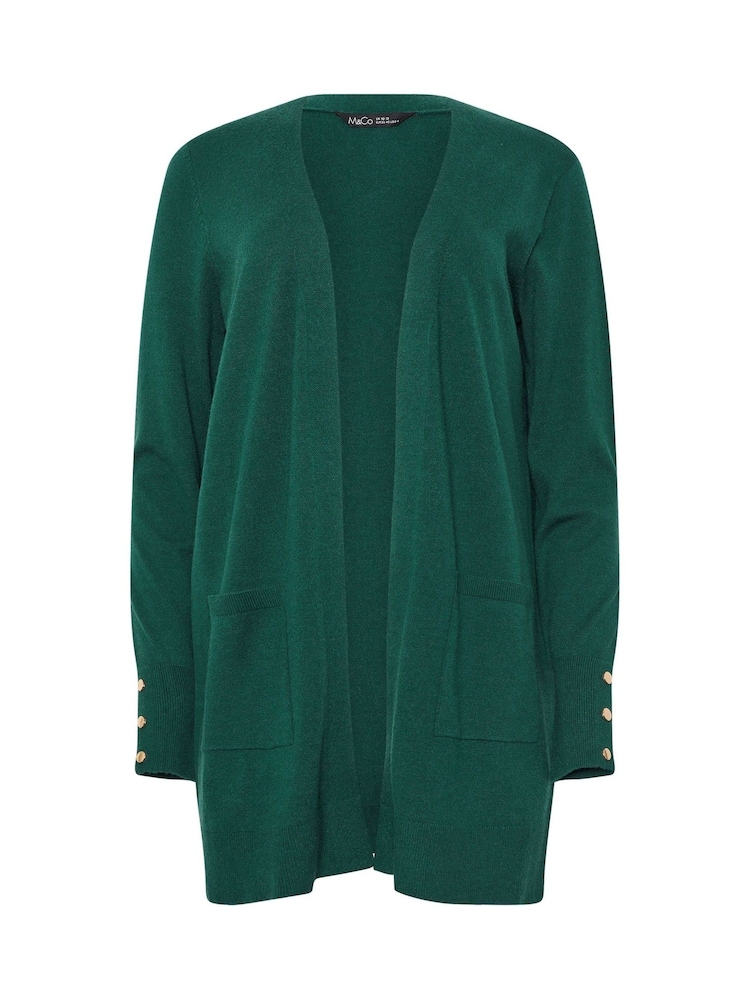 M&Co Green Button Detail Midi Length Cardigan - Image 5 of 5 M&Co Green Button Detail Midi Length Cardigan - Image 5 of 5