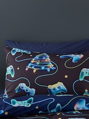 Catherine Lansfield Navy Christmas Gamer So Soft Reversible Duvet Cover Set - Image 3 of 4