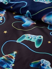 Catherine Lansfield Navy Christmas Gamer So Soft Reversible Duvet Cover Set - Image 4 of 4