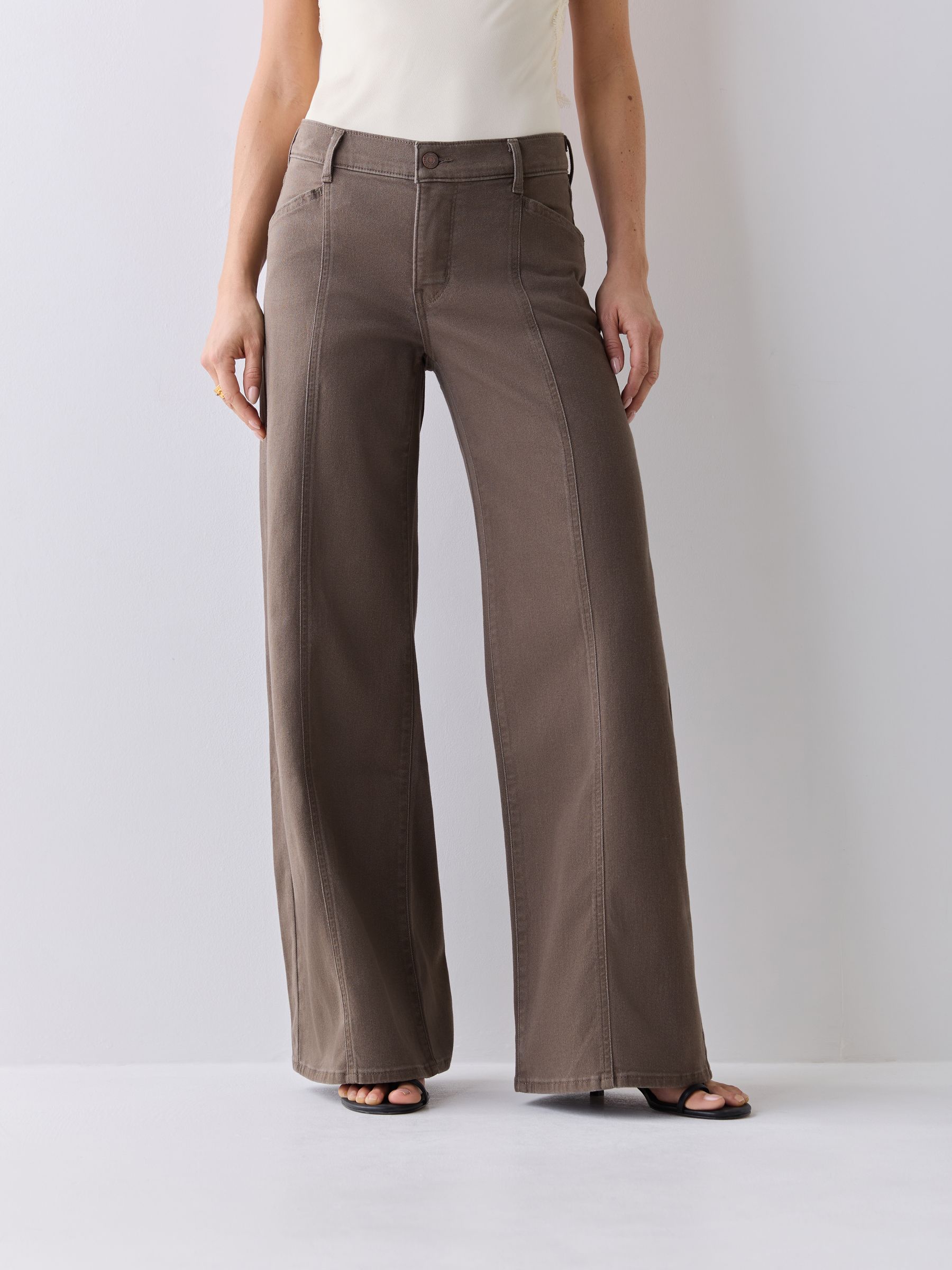 パンツ lvelyn Buy Levi's® Canteen Brown 318 Shaping Wide Leg Jeans from the Next