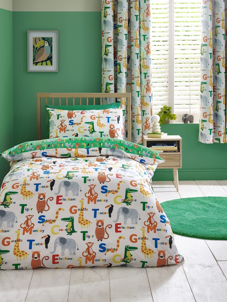 Catherine Lansfield Natural Animal Magic Reversible Duvet Cover Set - Image 2 of 5
