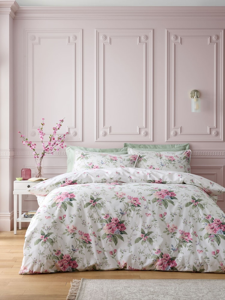 Bridgerton by Catherine Lansfield Natural Penelope Floral Reversible Duvet Cover Set - Image 2 of 6