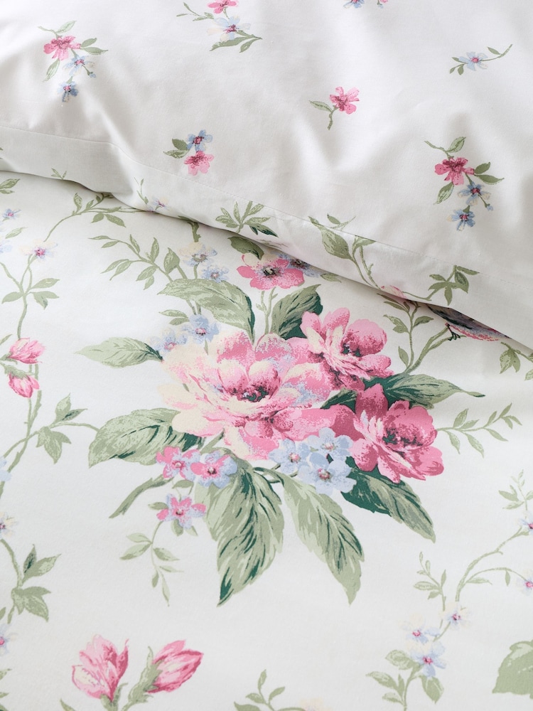 Bridgerton by Catherine Lansfield Natural Penelope Floral Reversible Duvet Cover Set - Image 6 of 6