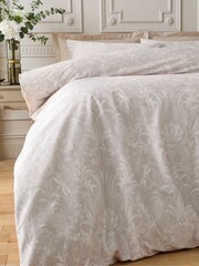 Bridgerton by Catherine Lansfield Natural Regal Birds Soft Velvet Duvet Cover Set - Image 4 of 5