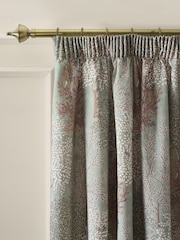 Catherine Lansfield Green Woodland Trees Lined Pencil Pleat Curtains - Image 1 of 4