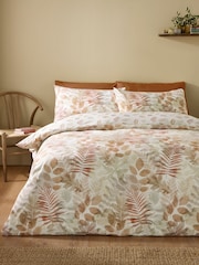Catherine Lansfield Natural Autumn Leaves So Soft Reversible Duvet Cover Set - Image 2 of 5