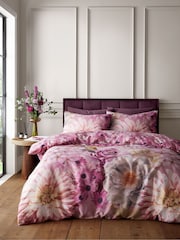 RHS Pink Rosemoor Floral So Soft Duvet Cover Set - Image 1 of 4