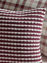 Catherine Lansfield Plum Stab Stitch Cushion - Image 2 of 4