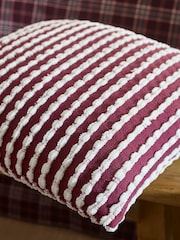 Catherine Lansfield Plum Stab Stitch Cushion - Image 3 of 4