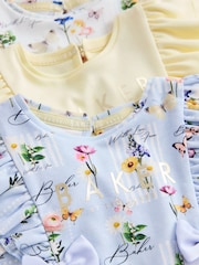 Baker by Ted Baker 3 Pack Frill Sleeve Rompers - Imaginea 7 din 10