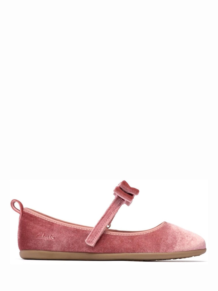 Clarks Pink Charm Bow Kids Shoes - Image 1 of 6 Clarks Pink Charm Bow Kids Shoes - Image 1 of 6