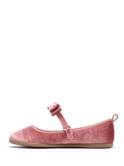 Clarks Pink Charm Bow Kids Shoes - Image 2 of 6