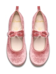 Clarks Pink Charm Bow Kids Shoes - Image 6 of 6