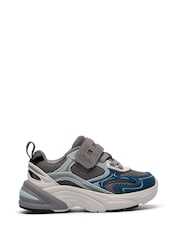 Clarks Grey Crafton Vibe Toddler Trainers - Image 1 of 6