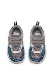 Clarks Grey Crafton Vibe Toddler Trainers - Image 4 of 6