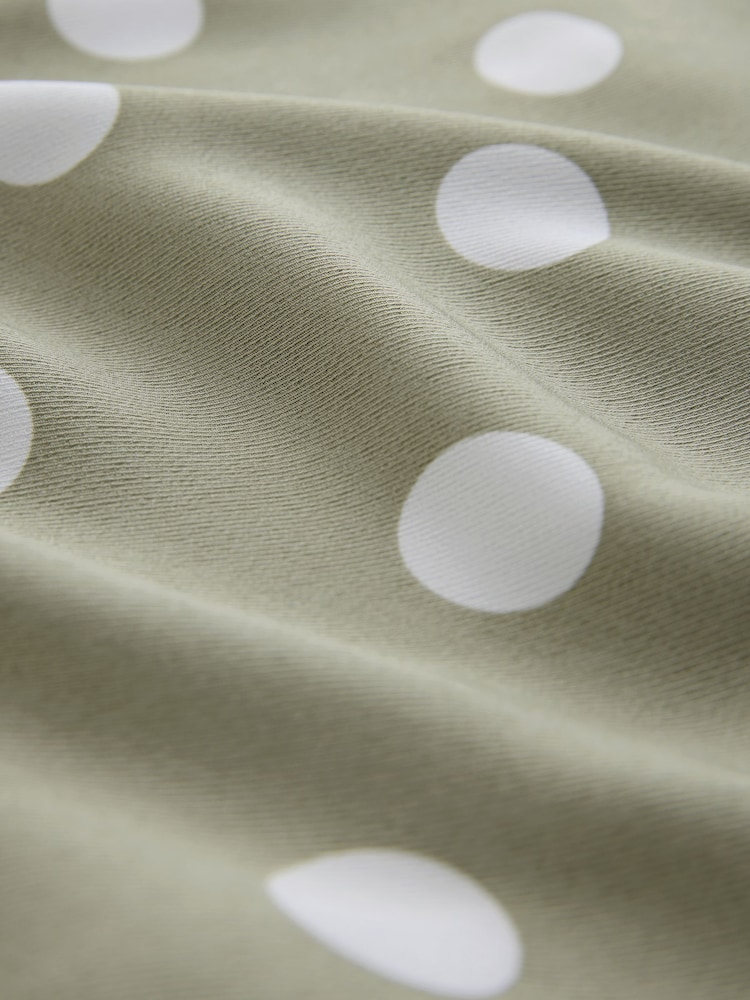 Green/White Polka Dot - Κοντομάνικο Λαιμόκοψη V Μπλούζα - Εικόνα 7 του 7 Green/White Polka Dot - Κοντομάνικο Λαιμόκοψη V Μπλούζα - Εικόνα 7 του 7