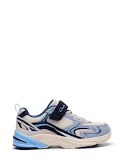 Clarks Blue Crafton Vibe Kids Trainers - Image 1 of 6