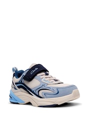 Clarks Blue Crafton Vibe Kids Trainers - Image 3 of 6