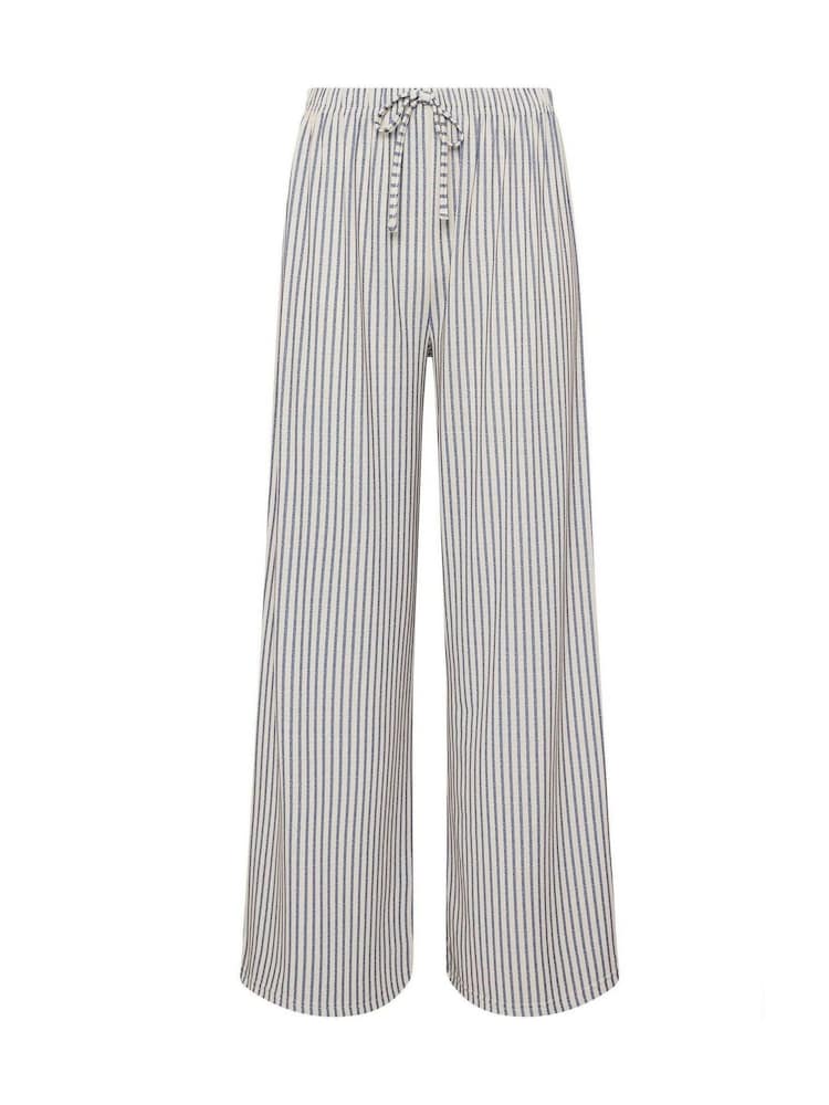 M&Co Blue Stripe Wide Leg Trousers - Image 1 of 1