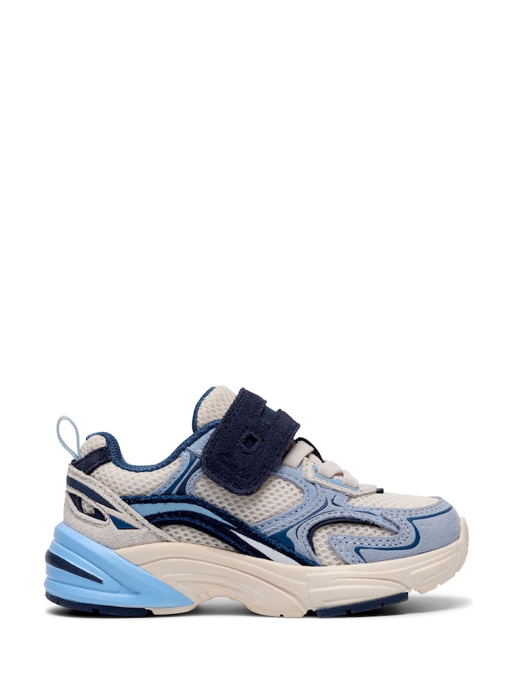 Clarks Blue Crafton Vibe Toddler Trainers - Image 1 of 6