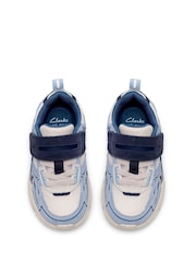 Clarks Blue Crafton Vibe Toddler Trainers - Image 5 of 6