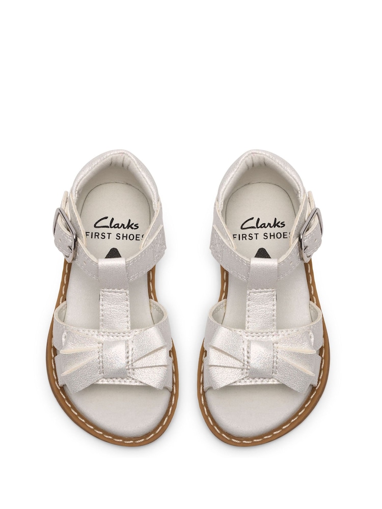 Clarks Luana Bow Toddler Sandals - Imaginea 6 din 6