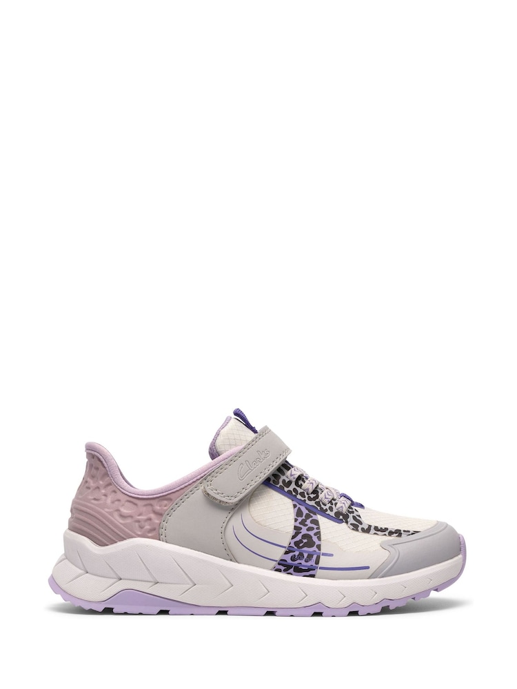 Clarks Purple Selva Lane Kids Shoes - Image 1 of 6 Clarks Purple Selva Lane Kids Shoes - Image 1 of 6