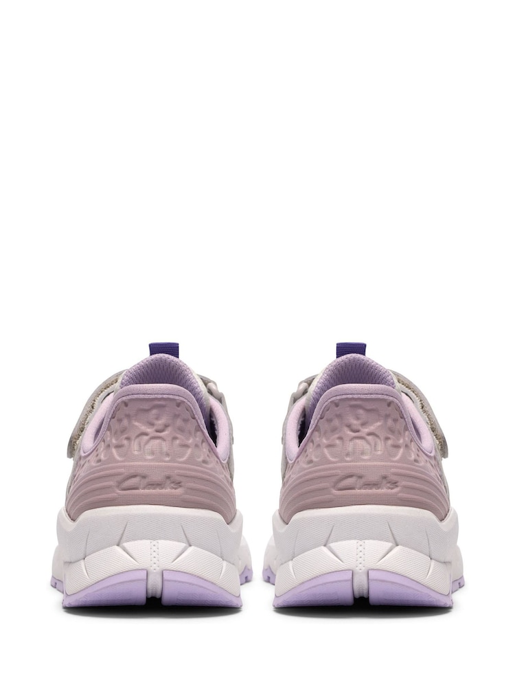 Clarks Purple Selva Lane Kids Shoes - Image 2 of 6 Clarks Purple Selva Lane Kids Shoes - Image 2 of 6