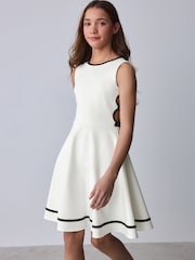 Baker by Ted Baker Cut Out Contrast Ponte Skater Dress - Image 1 of 13