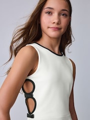 Baker by Ted Baker Cut Out Contrast Ponte Skater Dress - Image 3 of 13