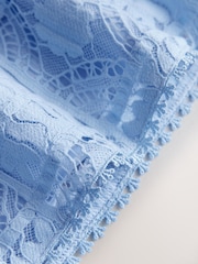 Baker by Ted Baker Blue Strappy Lace Top & Wide Leg Trousers Set 2 Piece - Image 10 of 11