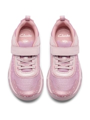 Clarks Pink Tidal Wish Kids Trainers - Image 5 of 7