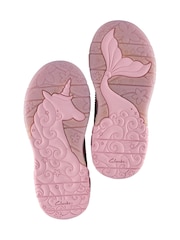 Clarks Pink Tidal Wish Kids Trainers - Image 6 of 7
