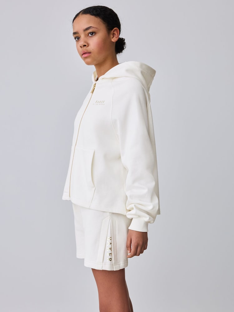 Crema - Baker by Ted Baker Oversized Zip-Through Hoodie - Imagen 2 de 11 Crema - Baker by Ted Baker Oversized Zip-Through Hoodie - Imagen 2 de 11