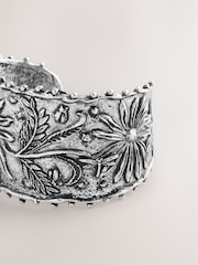 Burnished Silver Tone Cuff Bracelet - Image 6 of 6