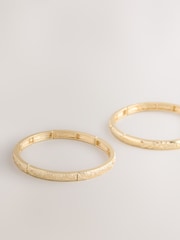 Gold Tone Stretch Bracelet 2 Pack - Image 5 of 6