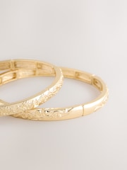 Gold Tone Stretch Bracelet 2 Pack - Image 6 of 6
