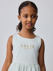 Baker by Ted Baker Tiered Cotton Poplin Mix Dress - Image 4 of 9