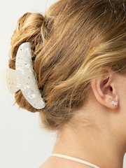 Ivory Sparkle Hair Claw Clip - Image 1 of 5