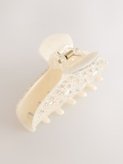 Ivory Sparkle Hair Claw Clip - Image 3 of 5