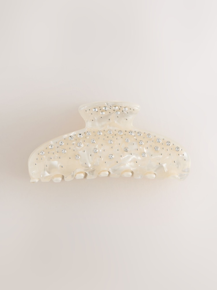 Ivory Sparkle Hair Claw Clip - Image 5 of 5