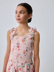 Baker by Ted Baker 3D Floral Strappy Pleated Wide Leg Jumpsuit - Image 4 of 9