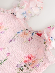 Baker by Ted Baker 3D Floral Strappy Pleated Wide Leg Jumpsuit - Image 8 of 9