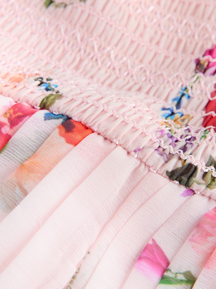 Baker by Ted Baker 3D Floral Strappy Pleated Wide Leg Jumpsuit - Image 9 of 9