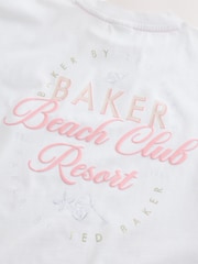 Baker by Ted Baker 2 件式超大版型背面圖案 T 裇及褶邊短褲套裝 - 圖片 11/13