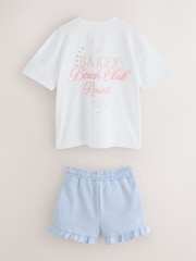 Baker by Ted Baker 2 件式超大版型背面圖案 T 裇及褶邊短褲套裝 - 圖片 8/13